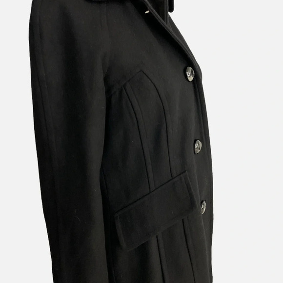 London Fog Women’s Coat Wool Blend Black Size XS Lined Pockets Cozy Classic - Picture 3 of 13